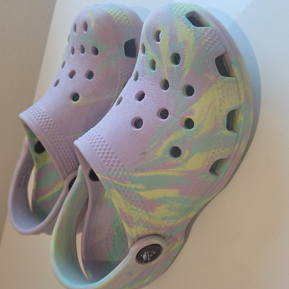 CROCS Kids Sandals - Pastel Purple and Green